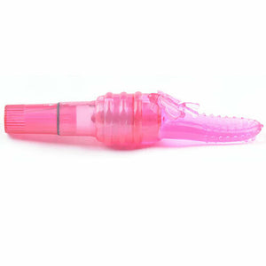 Tongue Vibrator with Fluttering Butterfly, 6.5 inch