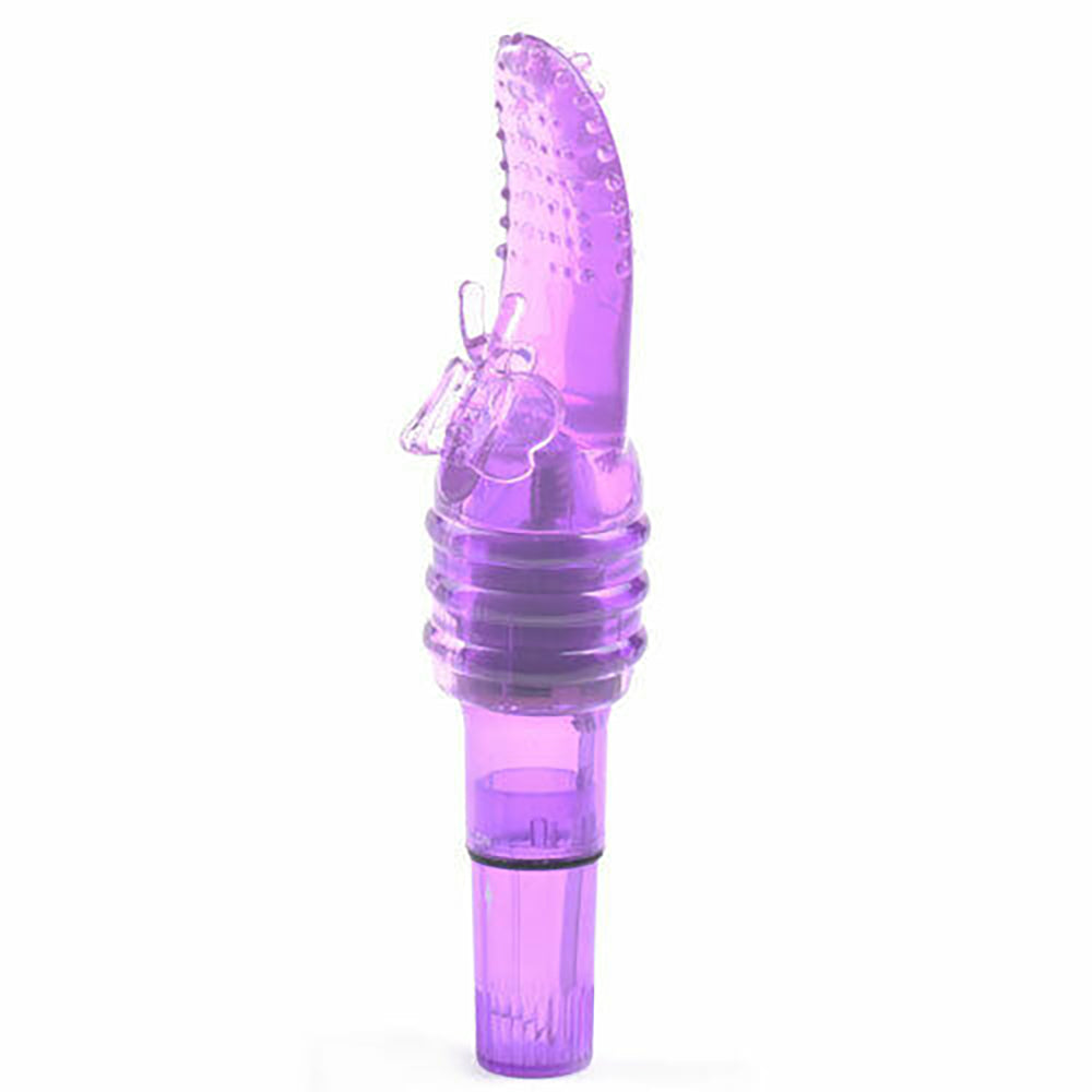 Tongue Vibrator with Fluttering Butterfly, 6.5 inch