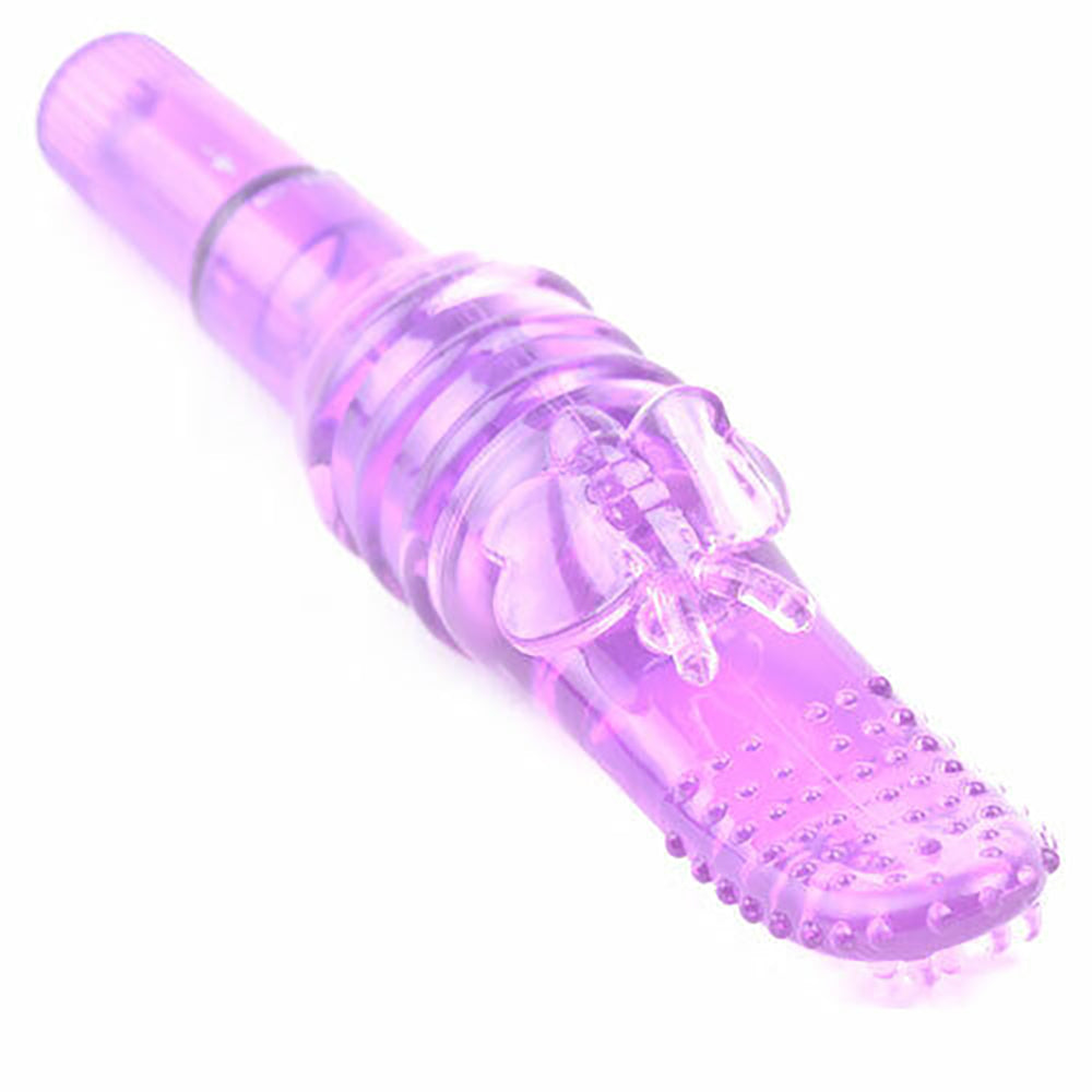 Tongue Vibrator with Fluttering Butterfly, 6.5 inch