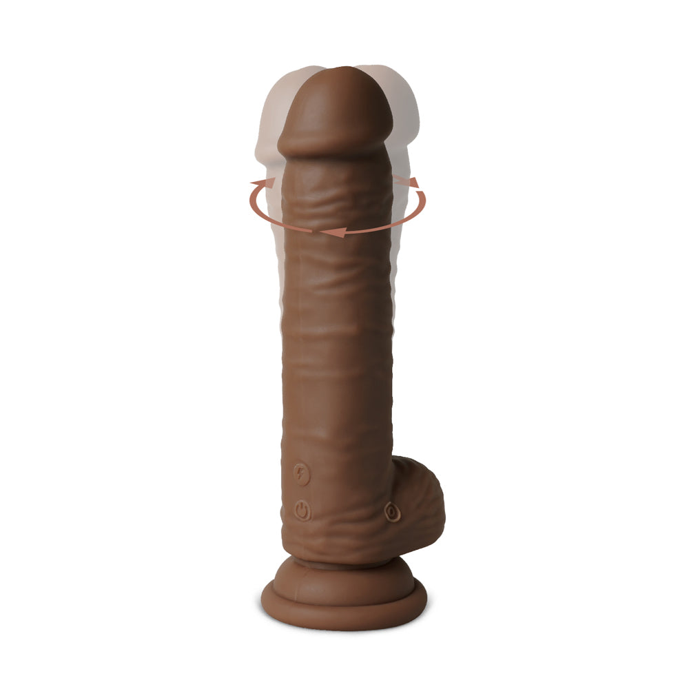 Suction Cup Vibrating/Rotating Dildo 8 inch 10 Function