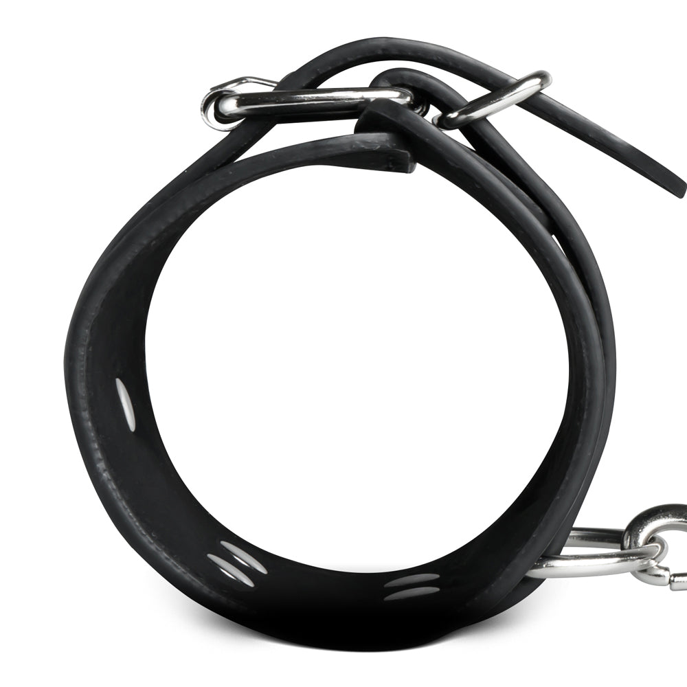 Faux Leather Handcuffs with D-Ring