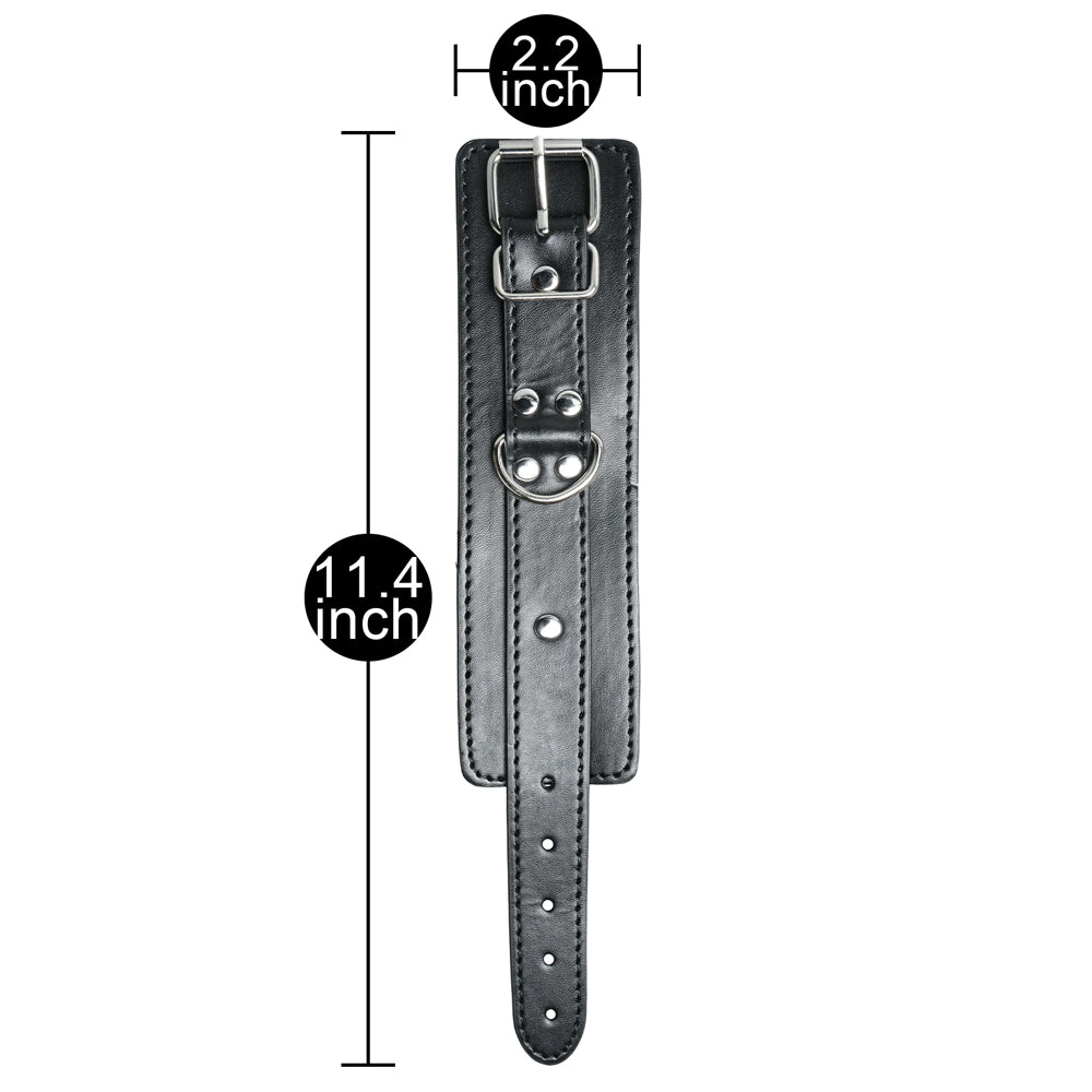 Faux Leather Handcuffs with D-Ring