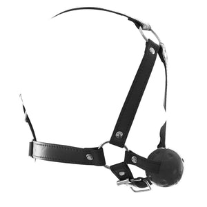 Faux Leather Open Mouth Ball Gag