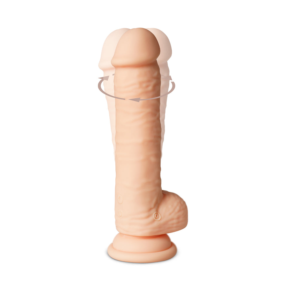 Suction Cup Vibrating/Rotating Dildo 8 inch 10 Function
