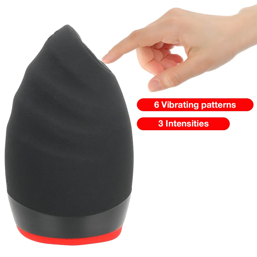 Blow Job Warming Vibrating Male Masturbator 6 Function