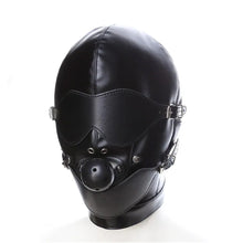 Load image into Gallery viewer, Bondage Hood Mask with Blindfold &amp; Ball Gag (Detachable Eye Mask, Mouth Piece &amp; Mouth Gag)