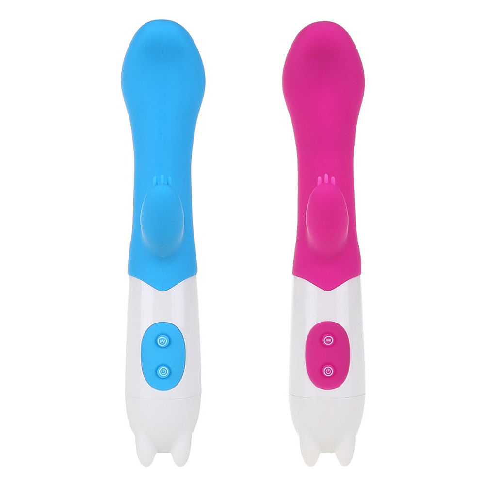 Bulbous Tip Rabbit Vibrator with Nub Clitoral Ticklers, 6 Function