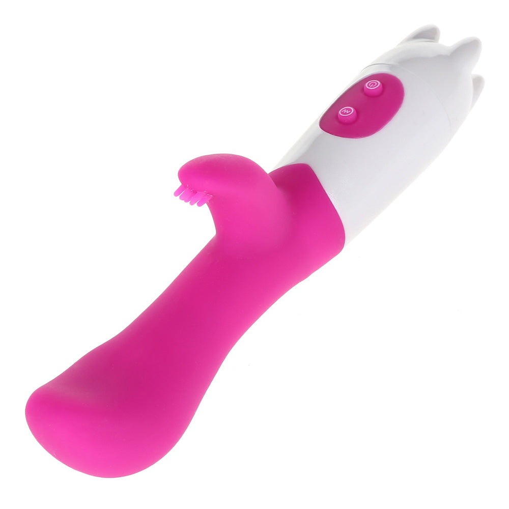 Bulbous Tip Rabbit Vibrator with Nub Clitoral Ticklers, 6 Function