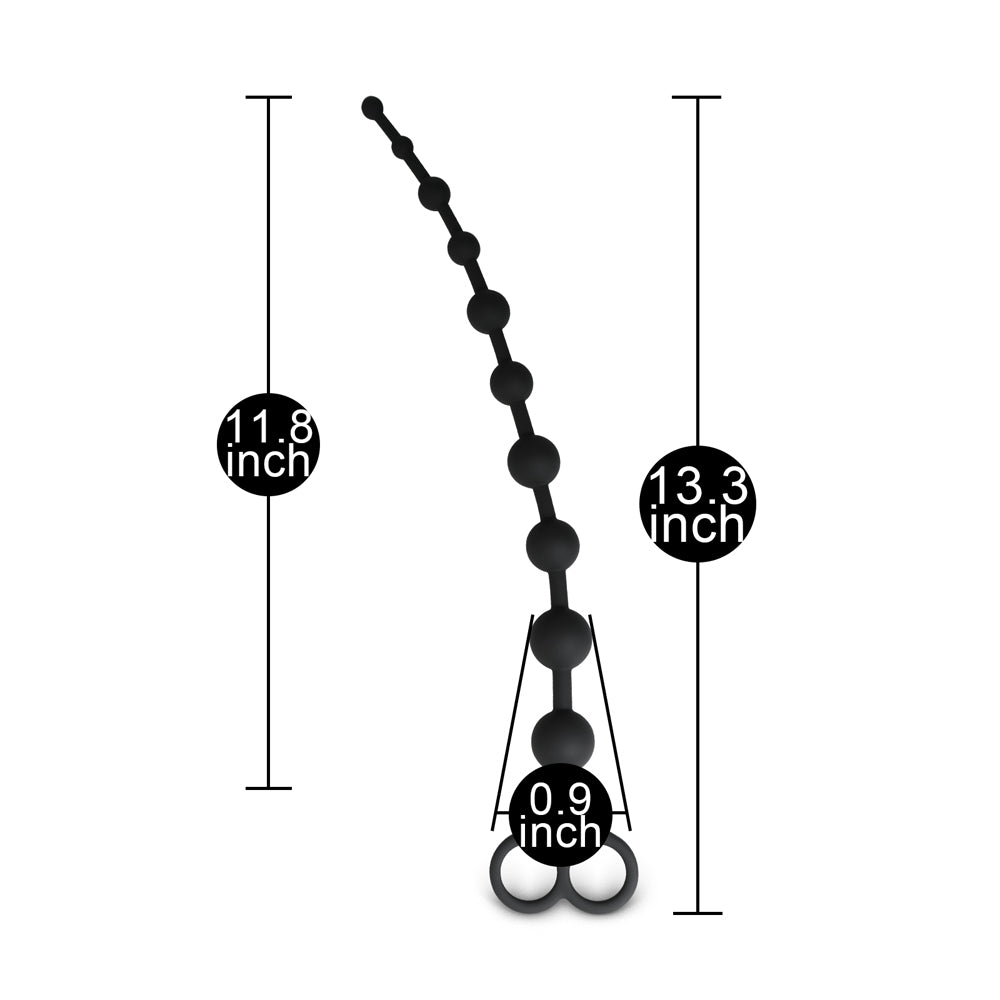 10 Bead Silicone Graduated Anal Beads 13 inch