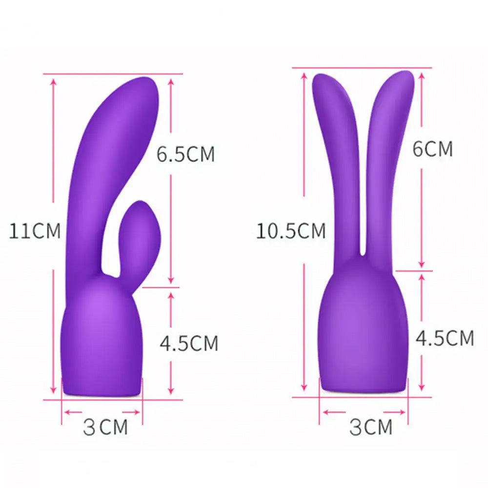 Dual Pleasure & Pentration Mini Wand Attachment Set (Pack of 2)