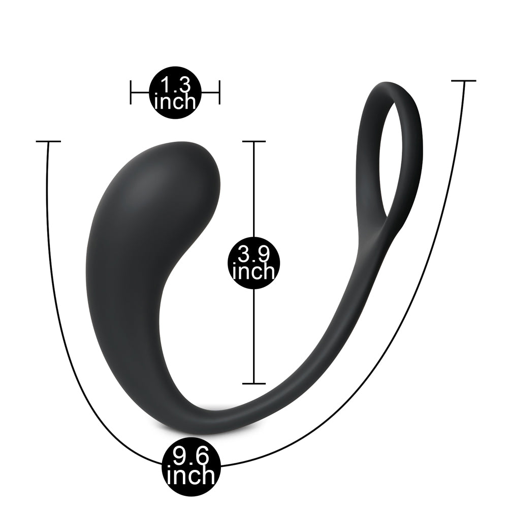 Silicone Cock Ring with Prostate Massager