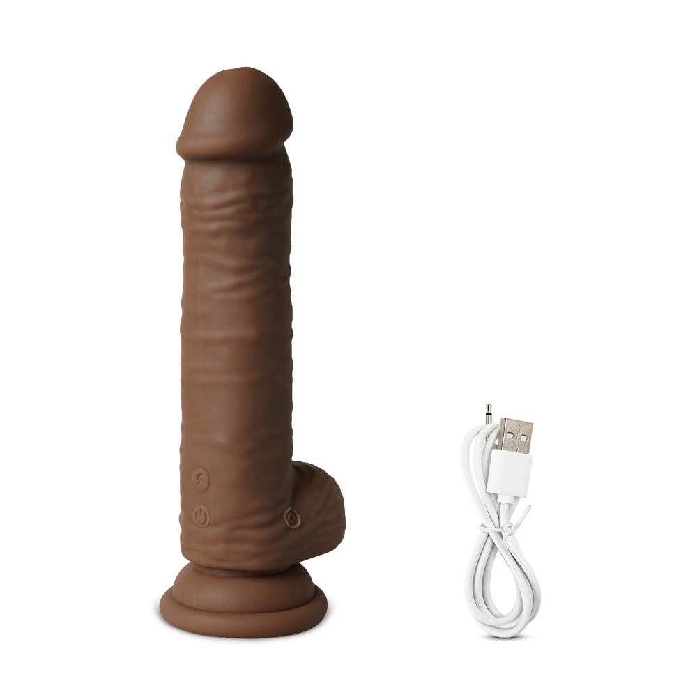 Suction Cup Vibrating/Rotating Dildo 8 inch 10 Function