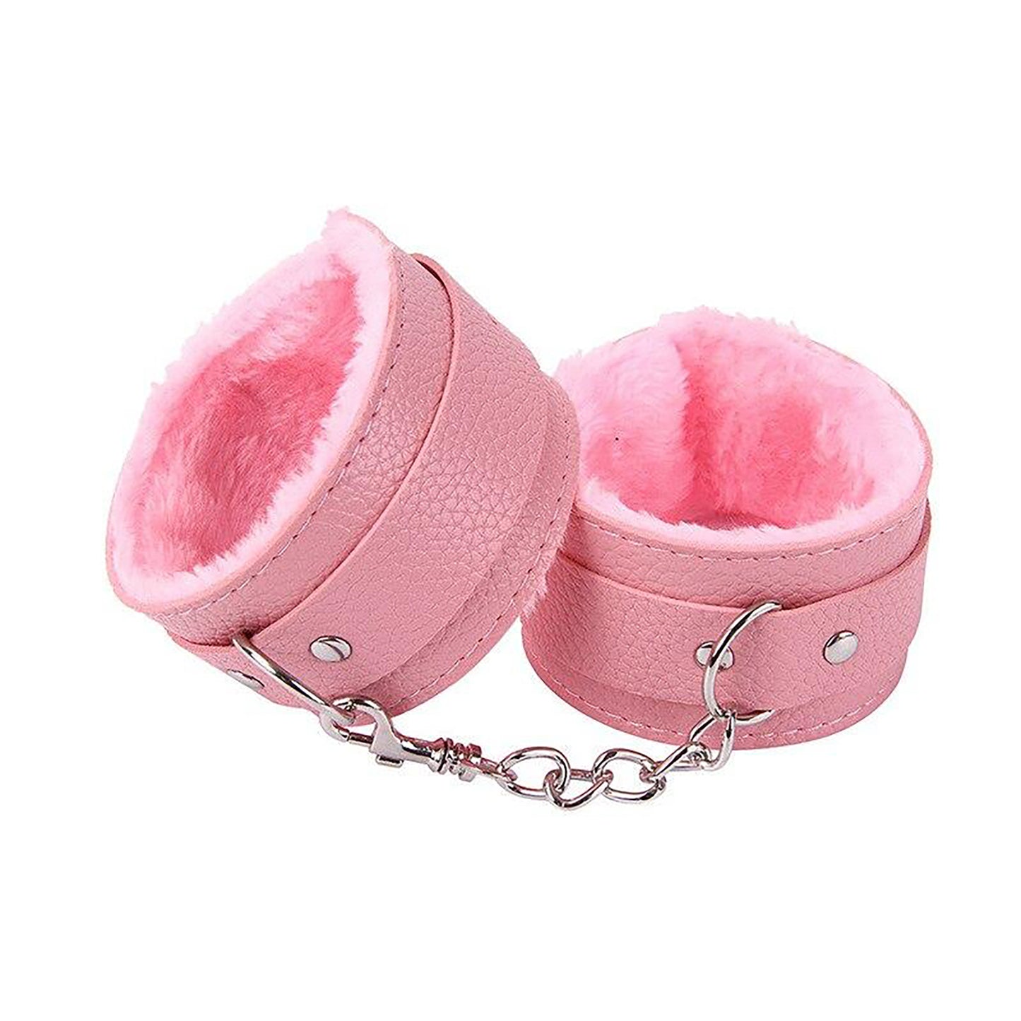 Faux Leather Fur Lined Handcuffs