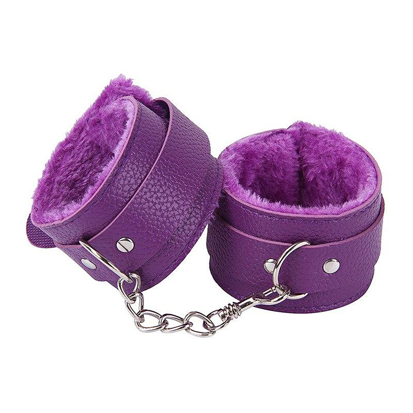 Faux Leather Fur Lined Handcuffs