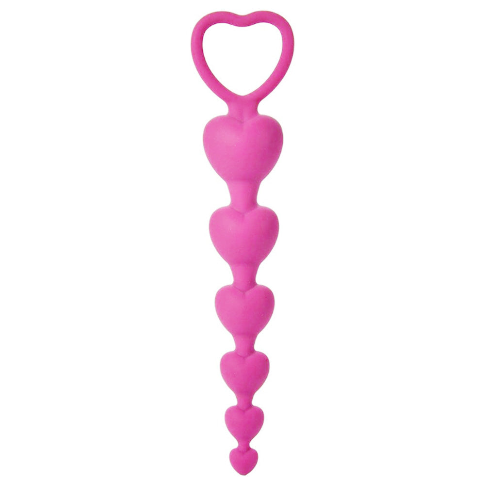 6 Gradual Heart Shaped Anal Beads