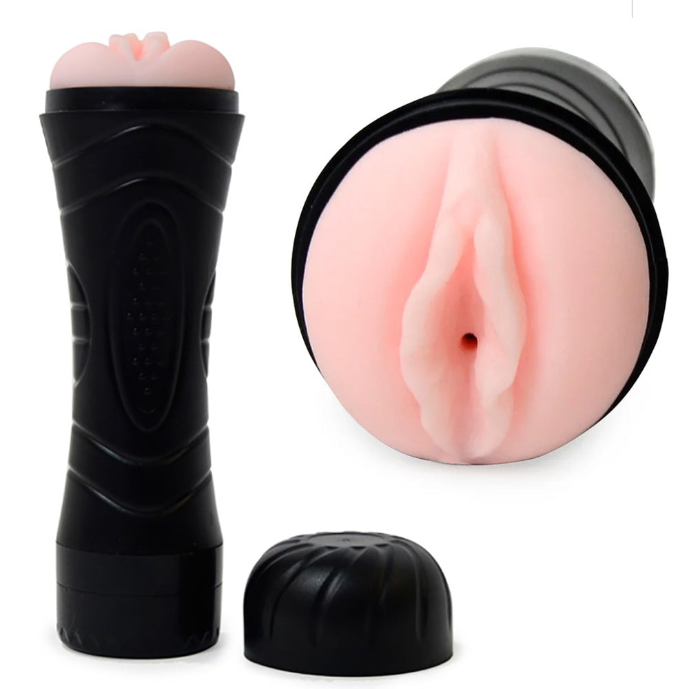 Realistic Vagina Vibrating Male Masturbator Cup