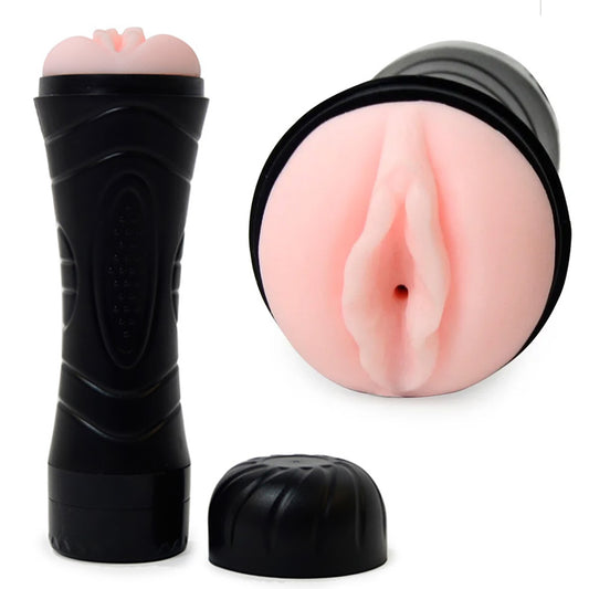 Realistic Vagina Vibrating Male Masturbator Cup