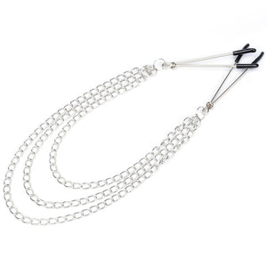 Nipple Tweezer Clamps with Triple Chain