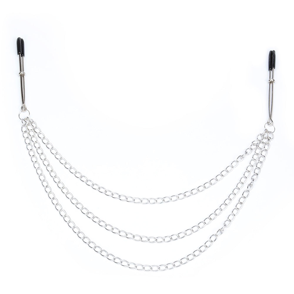 Nipple Tweezer Clamps with Triple Chain