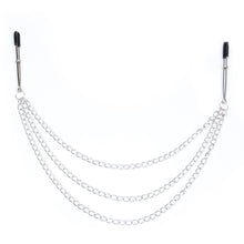 Load image into Gallery viewer, Nipple Tweezer Clamps with Triple Chain