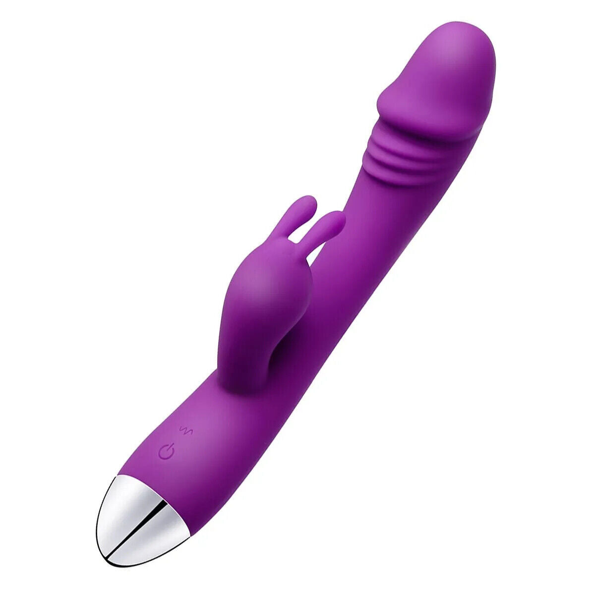 Realistic Curved Penis Rabbit Vibrator, 8 Function