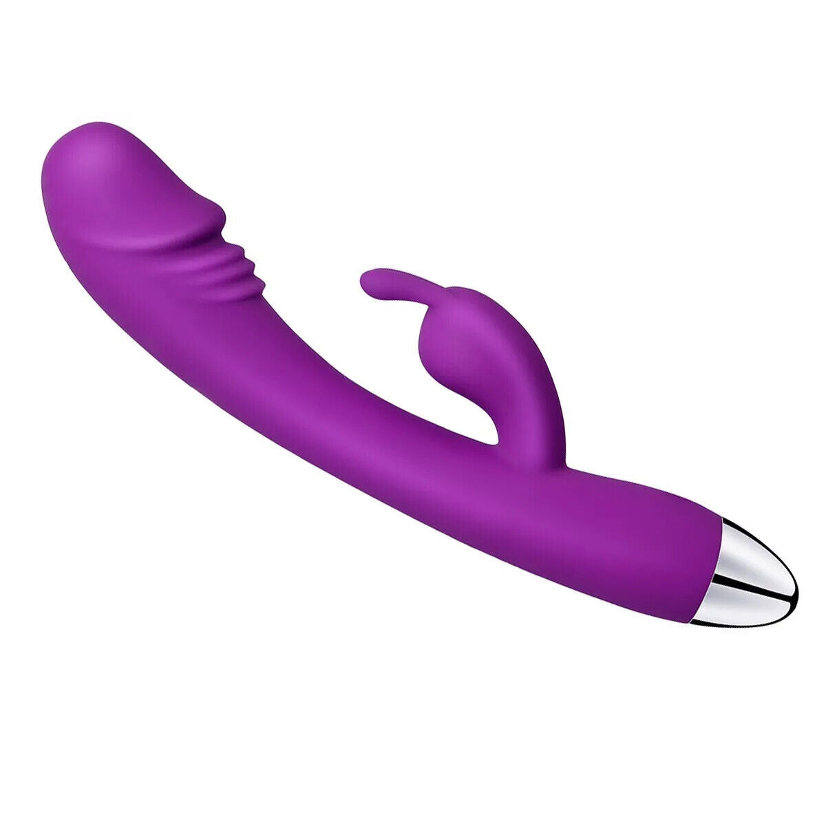 Realistic Curved Penis Rabbit Vibrator, 8 Function