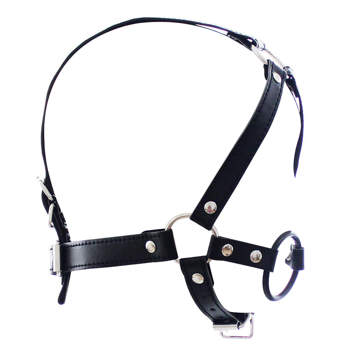 Faux Leather Open Mouth Ring Gag