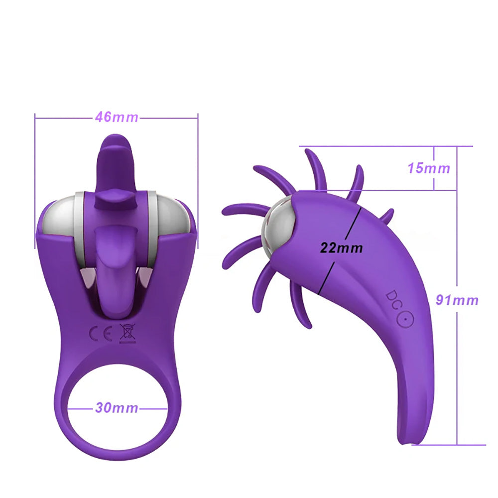 Vibrating Penis Ring and Oral Sex Stimulator, 10 Function