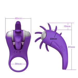 Vibrating Penis Ring and Oral Sex Stimulator, 10 Function