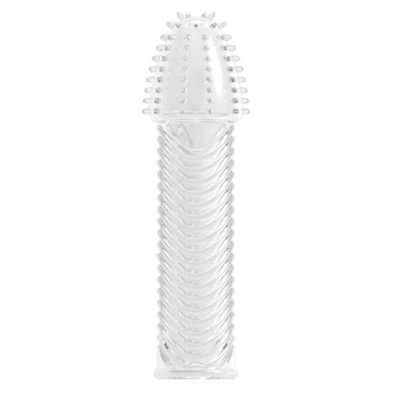 Realistic Textured VII Penis Sleeve, Reusable, Increase 10% Girth for Extra G-Spot & Anal Stimulation