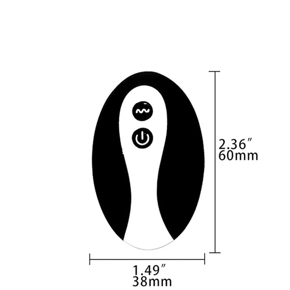 Remote Control Rechargeable Double Beaded Metal Butt Plug 3 inch
