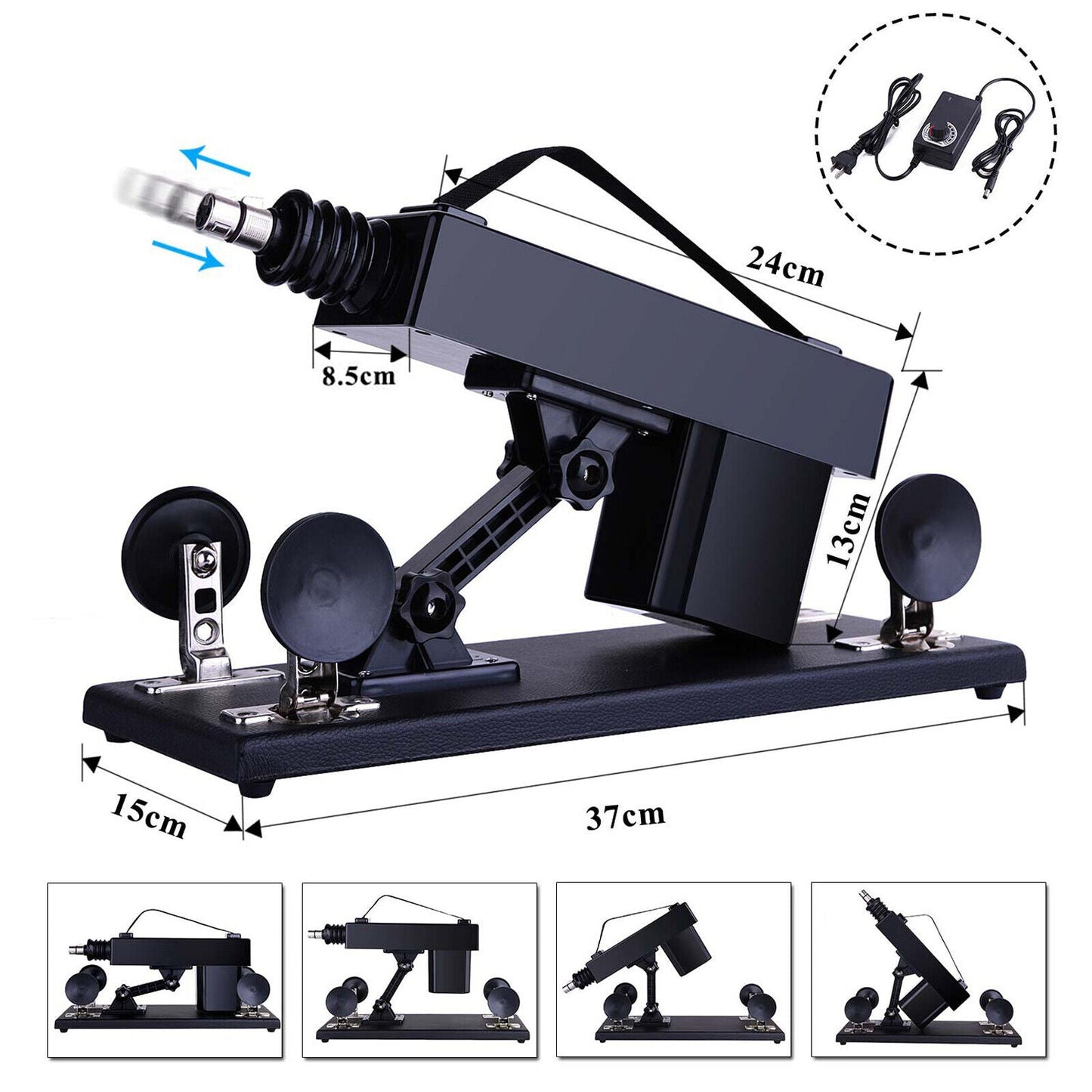 Automatic Sex Machine Gun with Dildo & Penis Extension Sleeve Attachment