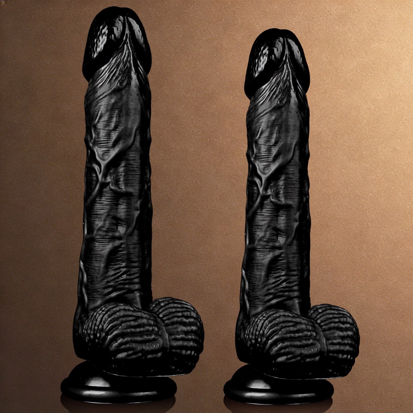 Realistic Suction Cup Dildo with Balls 9 inch (7 inch insertable)