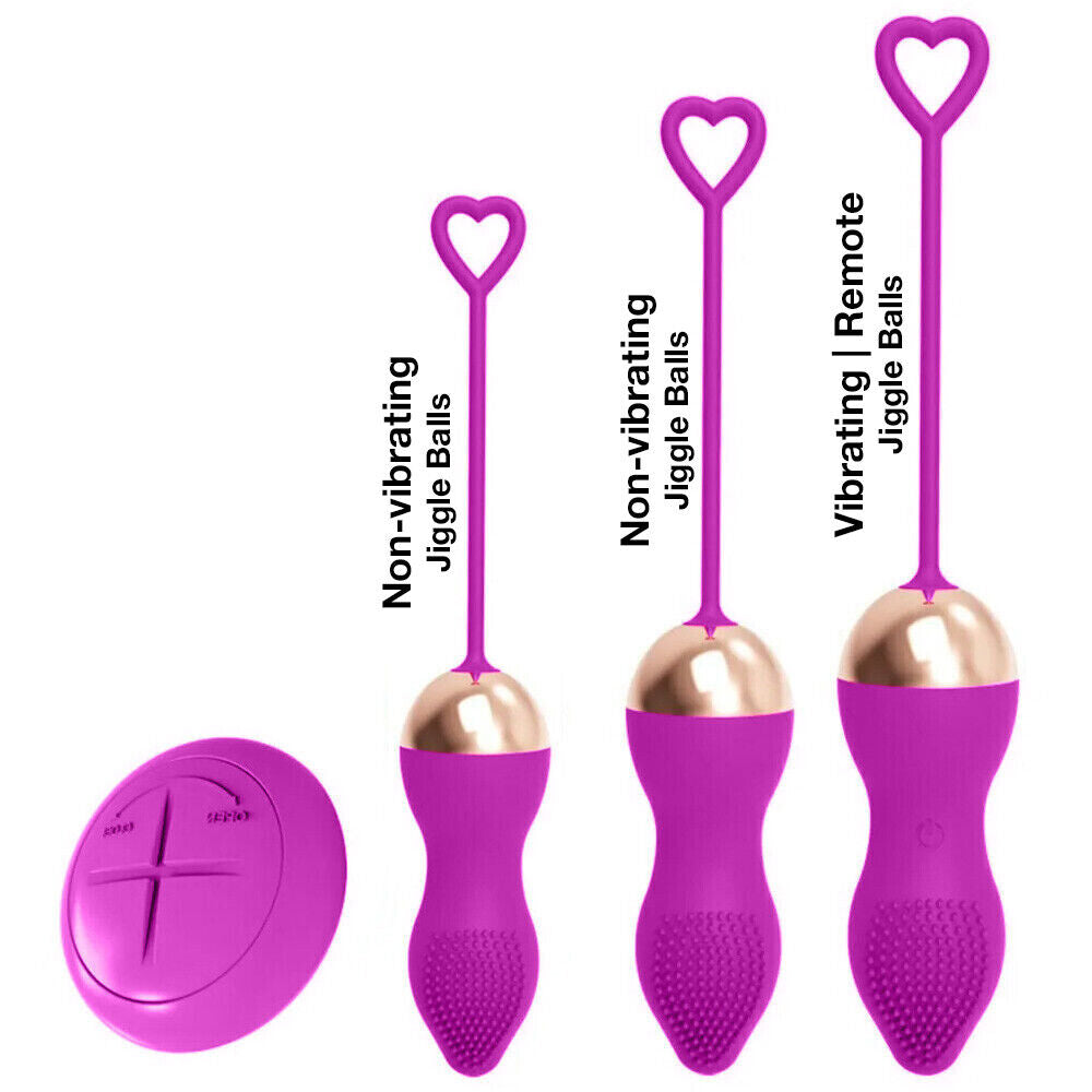 Weighted Vibrating Love Egg with Wireless Remote, 3pc (Weight/Dumbells)