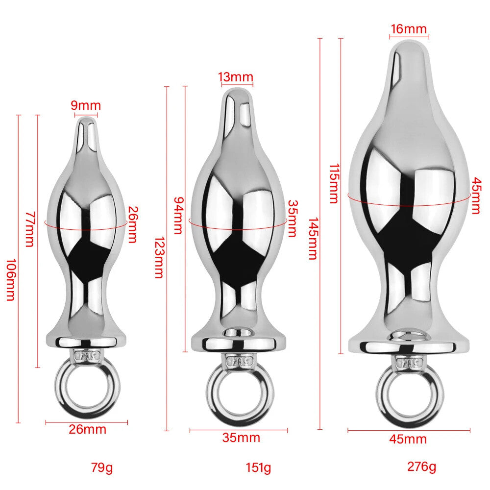 Weighted Butt Plug with Removable Pull Ring
