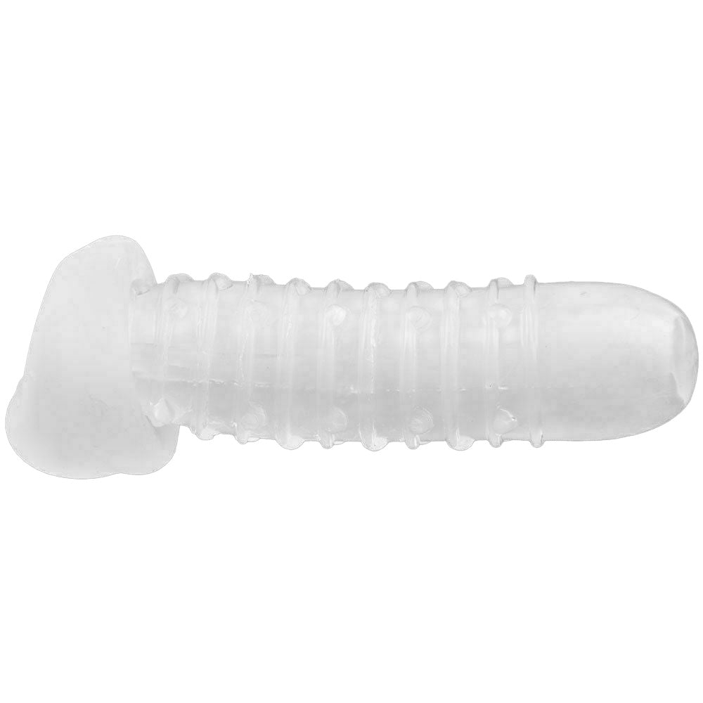 Girthy Penis Sleeve with Ball Loop, 7.1 inch