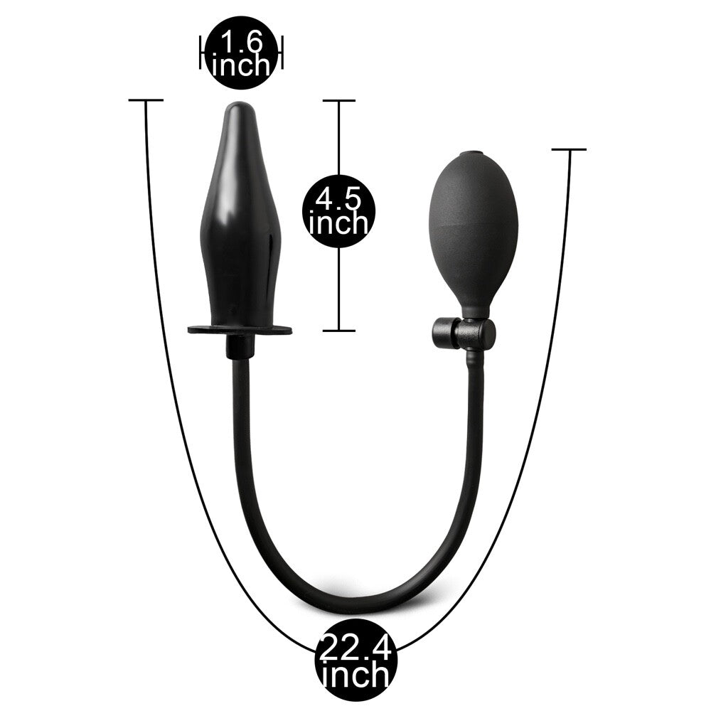 Inflatable Pump and Play Butt Plug, 4.5 inch