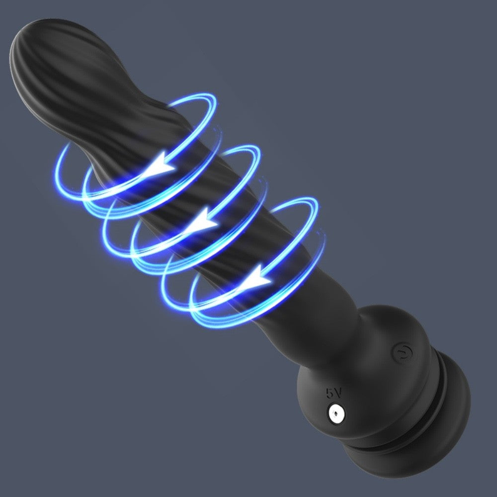 Remote Control Rechargeable Wriggling Anal Vibrator, 7 Function
