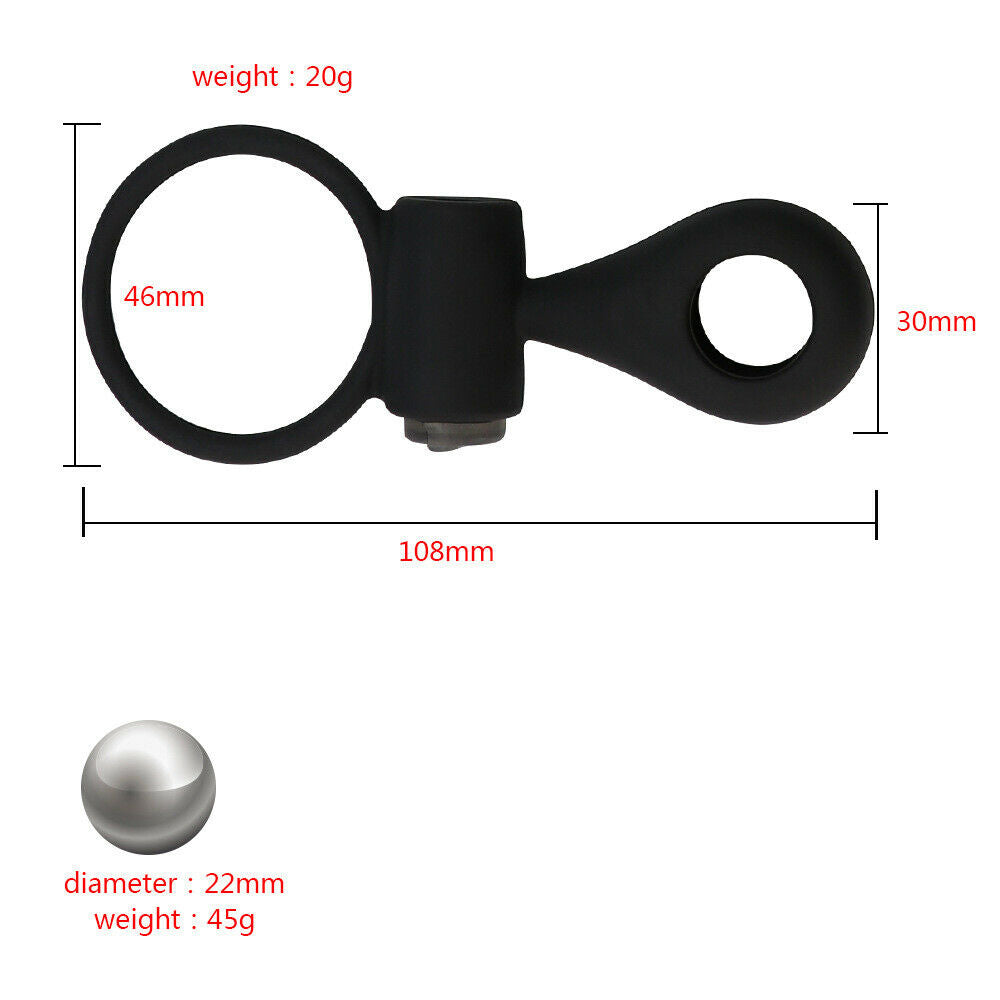 Stronger Glans Trainer Weighted Vibrating Cock Ring, Small, 1pc (Weight/Dumbells)