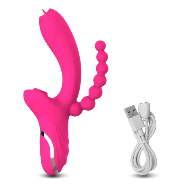 Triple Stimulating Tongue Suction Rabbit Vibrator