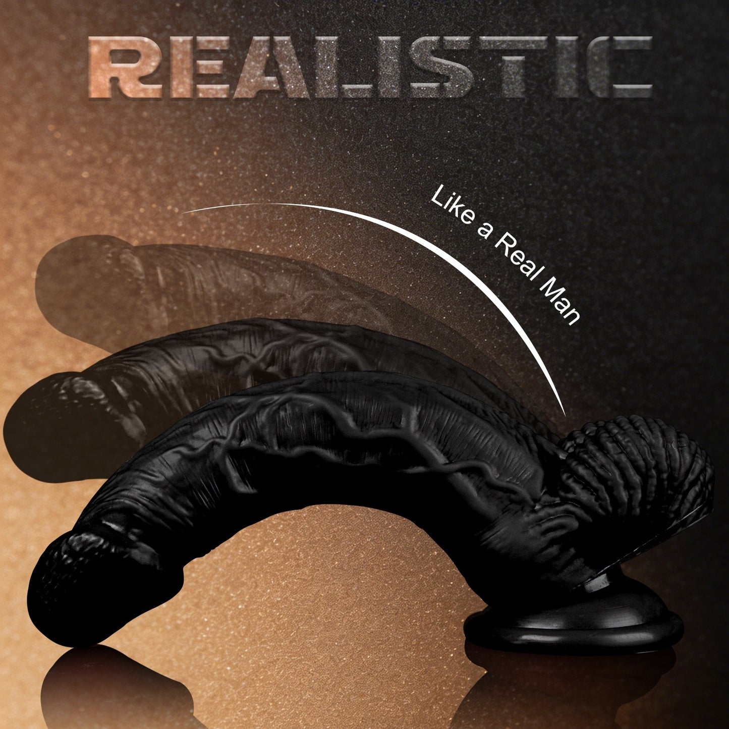 Realistic Suction Cup Dildo with Balls 7.5 inch (6 inch insertable)