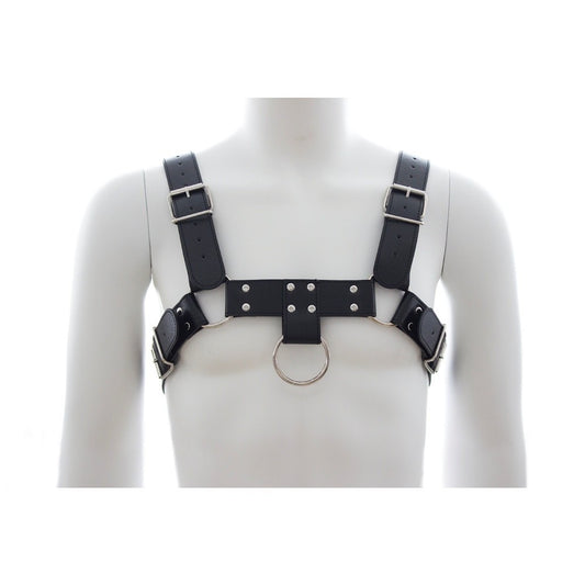 Men's Faux Leather Bulldog Chest Harness