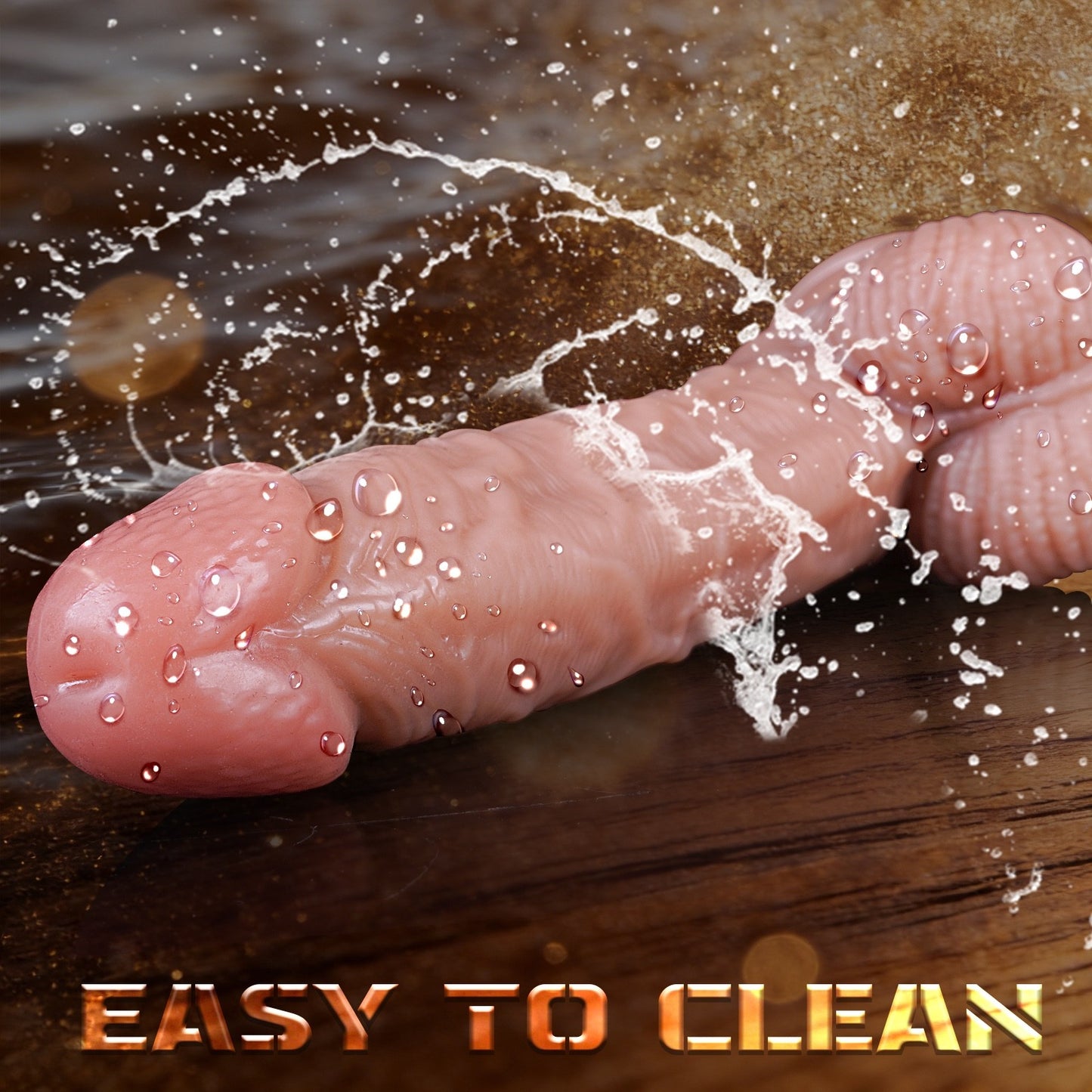 Realistic Suction Cup Dildo with Balls 7.5 inch (6 inch insertable)