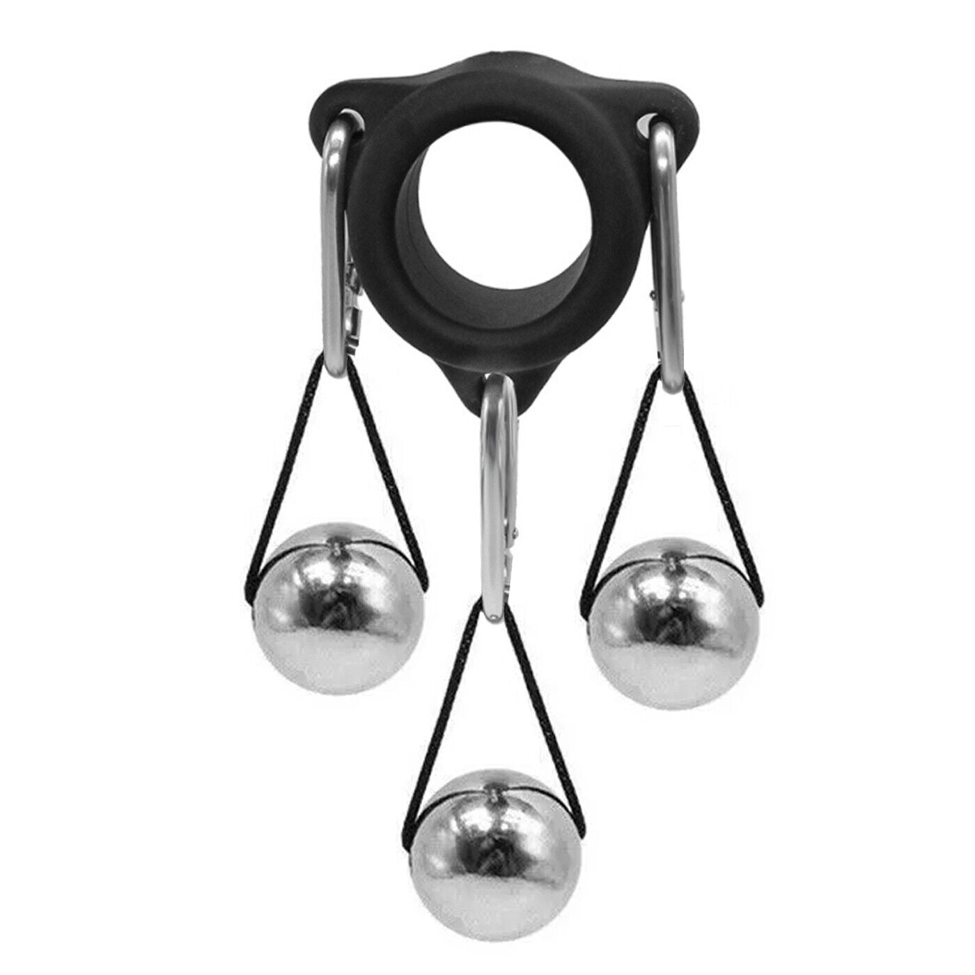 1.2 lb | 1.75 inch 3 Metal Ball Penis Weight Hanger with String & Carabiners