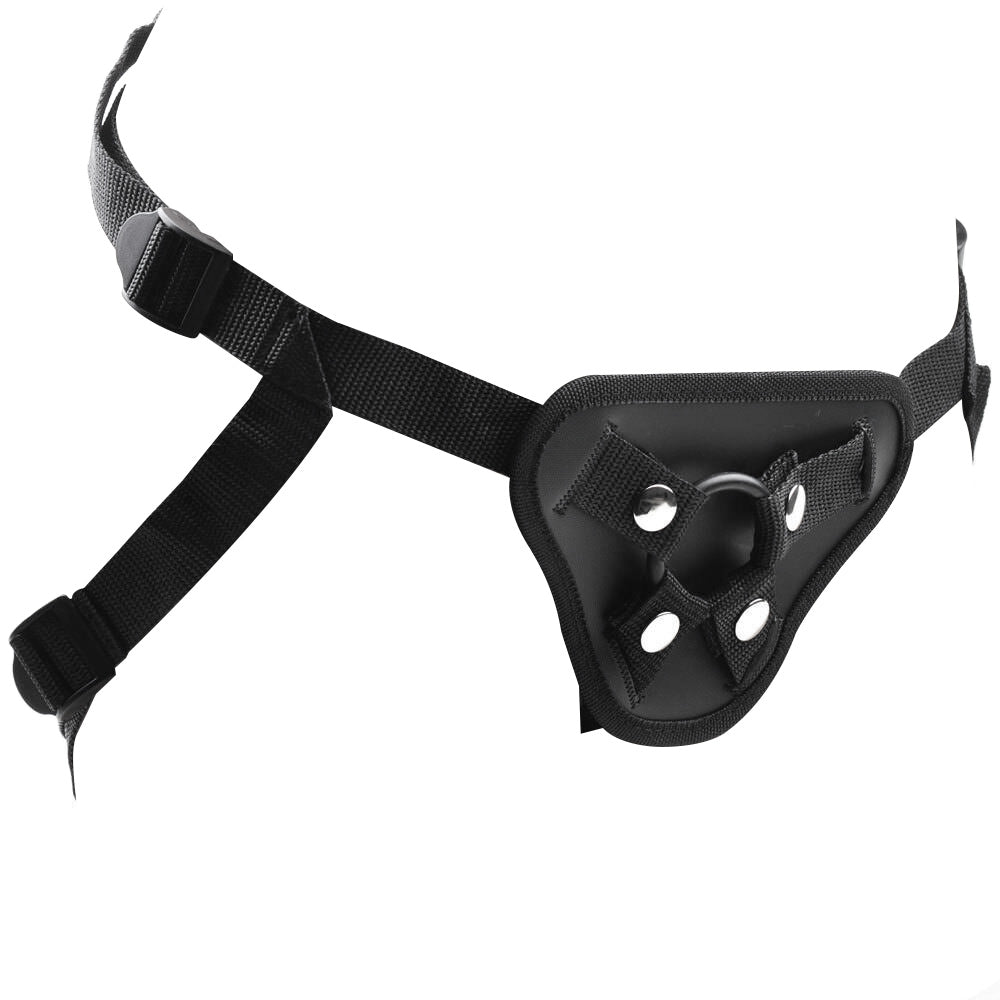 Strap-On Harness with Lower Back Support & Vibrator Pocket (2 O-Rings Included)