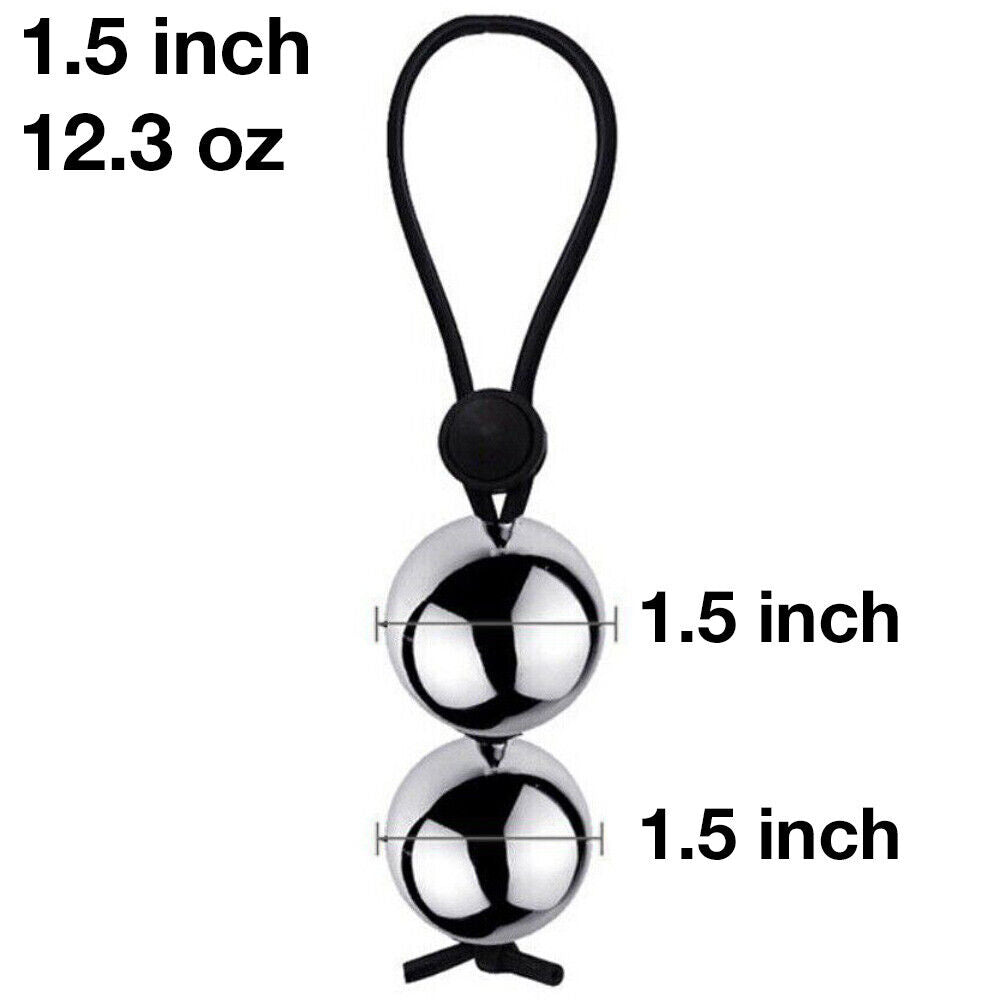 12 oz | 1.5 inch 2 Metal Ball Penis Weight Hanger with Quick Release