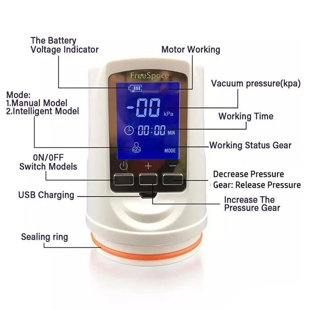 LCD USB Rechargeable Penis Pump