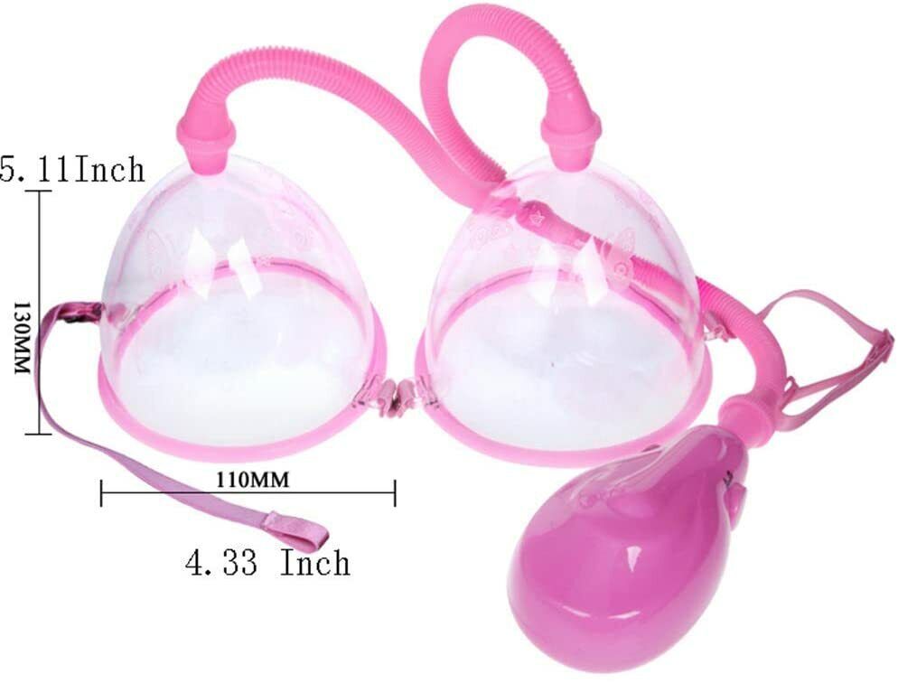 Twin Cup Breast Enlarger Pump with Electric Grip