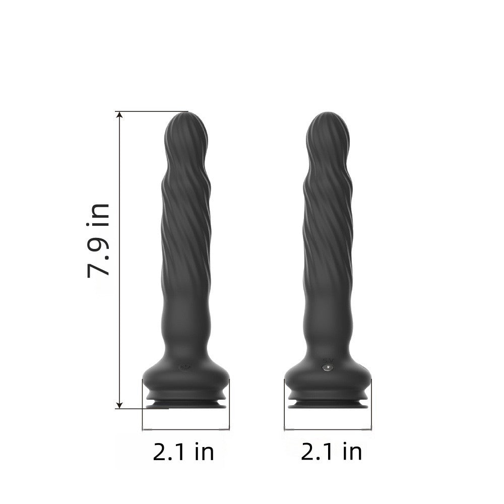 Remote Control Rechargeable Wriggling Anal Vibrator, 7 Function