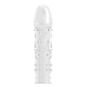 Realistic Textured VI Penis Sleeve, Reusable, Increase 10% Girth for Extra G-Spot & Anal Stimulation